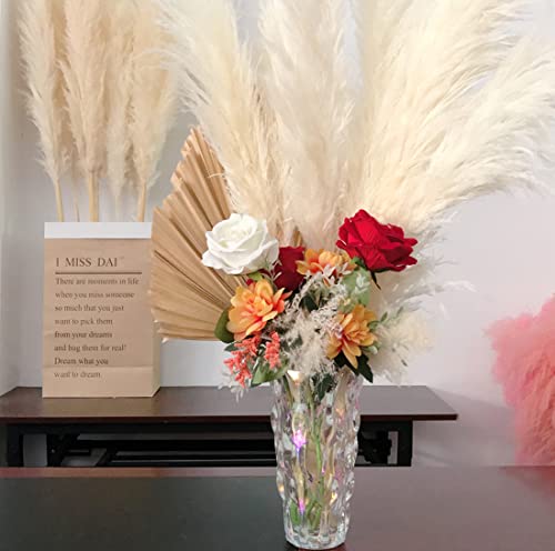 Eastern Rock Unbreakable Flower Glass Vase 2.4Lb 9.5Inch Sparkle Vase Bohemian Style, For Centerpieces,Kitchen,Office, Living Room,Wedding,Gifts, Perfect Home Decor Glass Vase (Sparkle) #TOP6