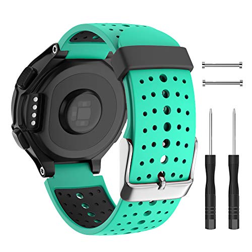 Isabake Correa para Garmin Forerunner 735XT 235 230 220 620 630 Accesorios, Correa de Repuesto de Silicona Suave para Garmin 235/230/620/630/35XT (MentaVerde)