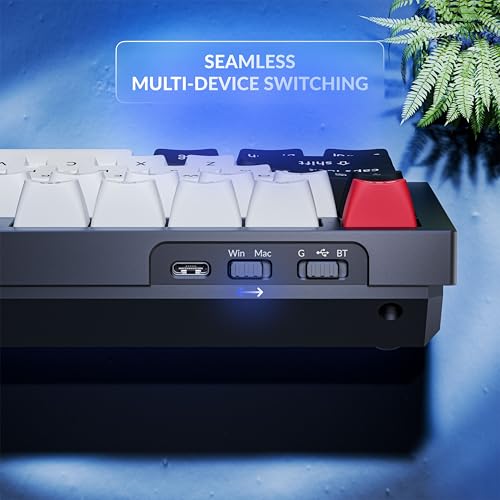 Image of Keychron Q6 HE QMK Wireless 2.4 GHz Custom Keyboard, Rapid Trigger Bluetooth 100% Full-Size with Hall Effect Gateron Double-Rail Aurora Magnetic Switches Aluminum Compatible for Mac Windows Linux