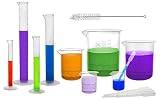 EISCO Ultimate Plastics Kit - 15 Piece Science Lab Set - Includes 5 Polypropylene Beakers, 4 Polypropylene...