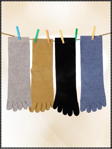 Image of Bencailor 4 /12Pairs Women Toe Sock Five Toe Sock