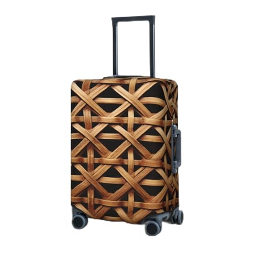 Travel Luggage Cover for Suitcase Elastic Suitcase Protector Wicker Woven Grid Suitcase Covers Washable Suitcase Protective Cover Dust-proof Luggage Covers Fit 18-32 Inch Luggage