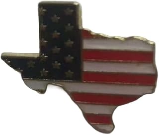 USA PATRIOTIC STATE OF TEXAS MAP Bike Motorcycle Hat Cap Lapel Pin Collectible Novelty Costume Dress-Up Accessory Lapel Pins - Not Official Badge or Identification