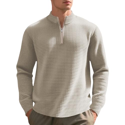 La Mejor Recopilación de Ropa de Voleibol para Hombre - los más vendidos. 46 CEEMACE Playeras Polo Hombre Casual Holgada Camiseta Manga Larga Patrón de Gofre para Otoño e Invierno.
