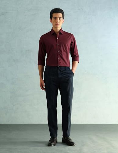 Image of Arrow Slim Fit Mens Formal Shirt - 100% Cotton, Breathable & Comfortable, Full Sleeves Shirts for Men