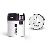 Geräte immer zuerst an den Adapter koppeln, danach den Adapter mit der Steckdose verbinden. Reiseadapter verändert nicht die Spannung zwischen 110V/220V