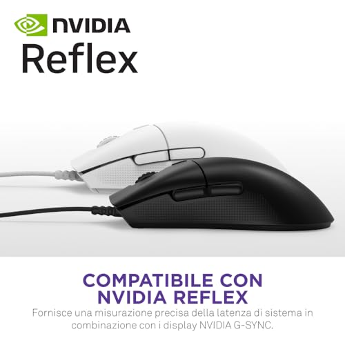 Lift 2 Symm | Mouse gaming con cavo simmetrico leggero | Design leggero 58 g | Polling rate 8K | Switch ottici | Sensore ottico 26K DPI | Piedini 100% PTFE | Nero - Mouse gaming - Immagine 9