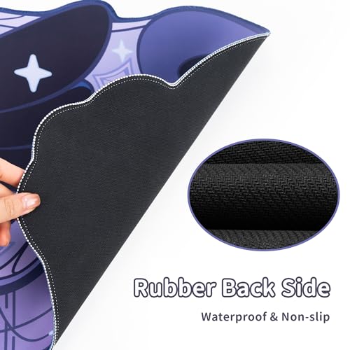 Image of GeekShare Large Gaming Mouse Pad Wrist Support Set Non-Slip Rubber Back Desk Mat and Memory Foam Wrist Rest for Keyboard,Perfect for Gaming,or Home Office - Star Wings Dark Version