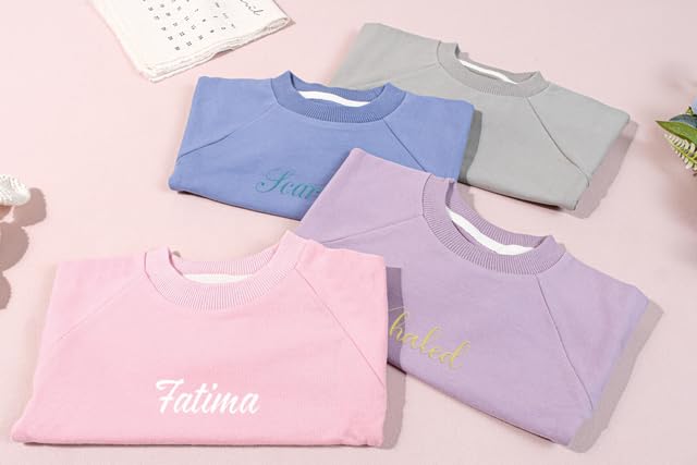 Custom Embroidered Baby Knit Sweatshirt with Name – Warm Pullover Crewneck Sweatshirt for Infants and Toddlers2