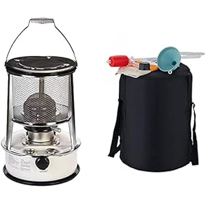 Kerosinekachel met kookzak, lichtgewicht draagbare roestvrijstalen olieverwarmer, glasbrander voor binnen, camping, kerosineverwarming