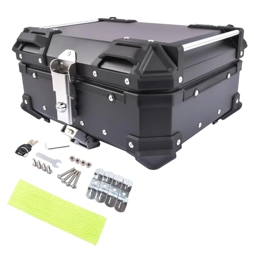 Top Case Moto étanche 65 L AP03, Coffre Arrière Aluminium avec Serrure
