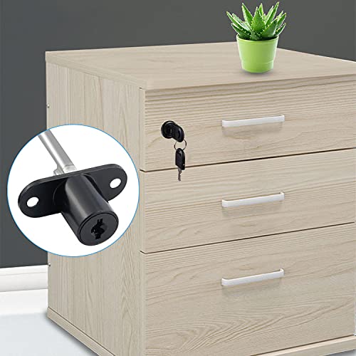ZHIQIN 2-Piece Cabinet Plunger Drawer Lock for Wardrobe Display Cabinet and More (Black), 2 Piece (Black) - Image 4