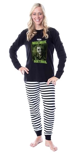 INTIMO Beetlejuice Unisex Nightmare Material Striped Pajama Set For Adults3