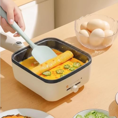 Image of Electric Skillet Non-Stick Square Pan | Multi Cooking Electric Fry Pan with Tempered Glass Lid (1 Compartment)