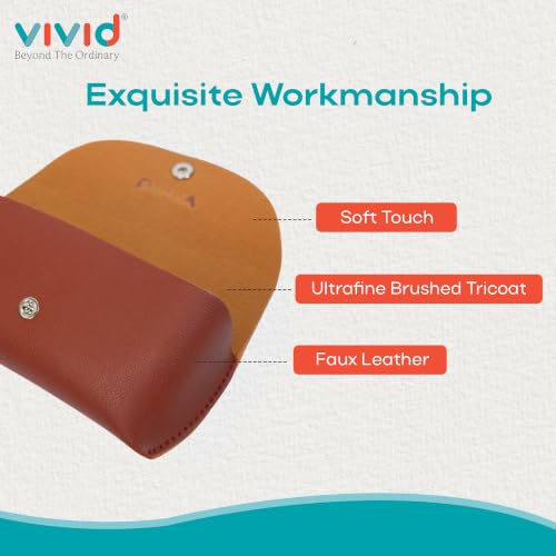 Image of VIVID Unisex Specs Snap Button Eyewear Dabbi Faux Leather Soft Case Cover