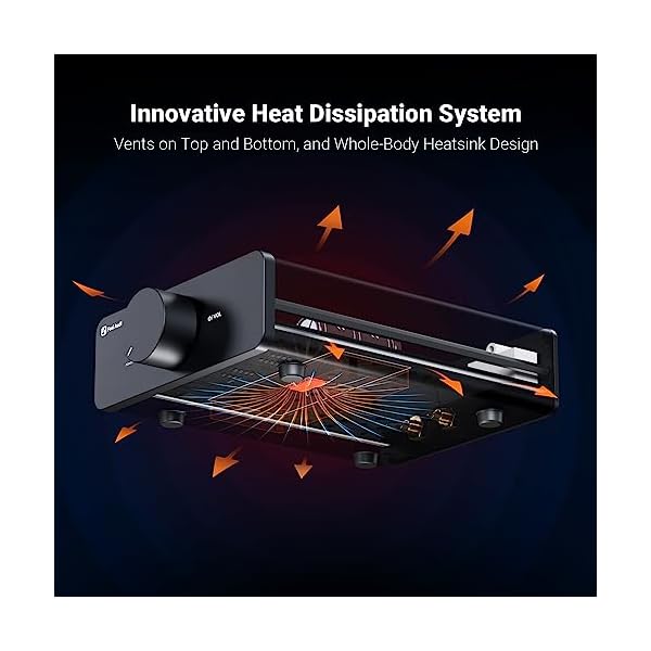 Fosi Audio V3 Stereo Amplifier Home Audio 300 Watts x2 Power TPA3255 Class D Mini Amp 2 Channel Audio Component for Passive Bookshelf Tower Speakers Desktop Home Theater with 32V Power Supply - Image 6