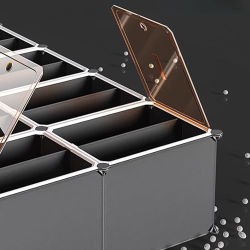 Image of Zemic Plastic Shoe Rack for Home | ππ ππ‘ππ₯π DIY Shoe Rack with Door πππ π§πππ¬ for Home Storage Plastic Box Organizer | Metal Door Frame, Chappal Slipper Sandals StandγGreyγ