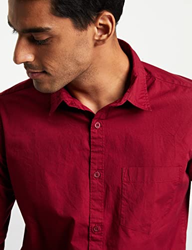 Image of Amazon Brand - Symbol Men's Cotton Shirt | Casual | Plain | Full Sleeve | Summer - Regular Fit (Available in Plus Sizes)