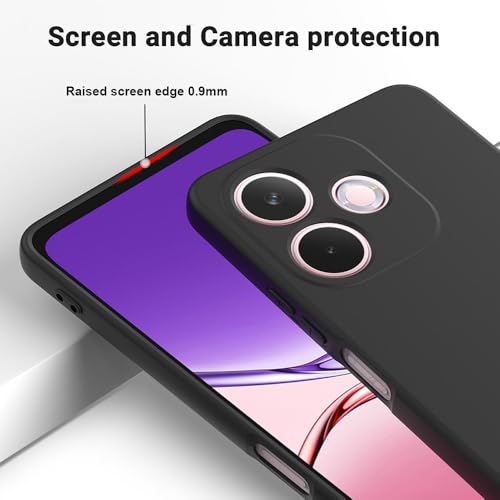 Image of Back Cover for Oppo A5 Pro 4G / A5 Pro 5G | Full Camera Protection | Premium Liquid Silicon Case | Flexible Bumper Case for Oppo A5 Pro 4G / A5 Pro 5G (Black)