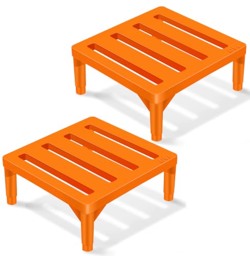 Image of DVI Heavy Duty Orange Plant Stand | Pack of 2 | Strong, Durable, Rust-Proof | Supports Up to 200 Kg | Indoor & Outdoor Use | Pot Stand for Big Size Plants | All Weather Resistant Pot Stand