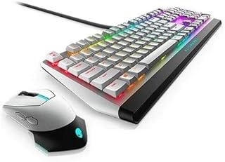 New Mechanical Low-Profile RGB Keyboard 510K AW510K with 610M Wired/Wireless Gaming Mouse AW610M for Aurora R11 Aurora R10 Area 51m R2 M17 R3 Plus Best Notebook Pen Light - Lunar Light (Lunar Light)