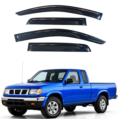 Image of IG Window Visors Fit for 1998-2004 Nissan Frontier Standard /King Cab, Out-Channel Rain Guards Vent Wind Deflectors 2PC, Truck Accessories for 98-04 Frontier Standard /King Cab
