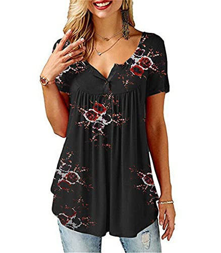 Tops imprimé floral extensible confort absolu pour femme