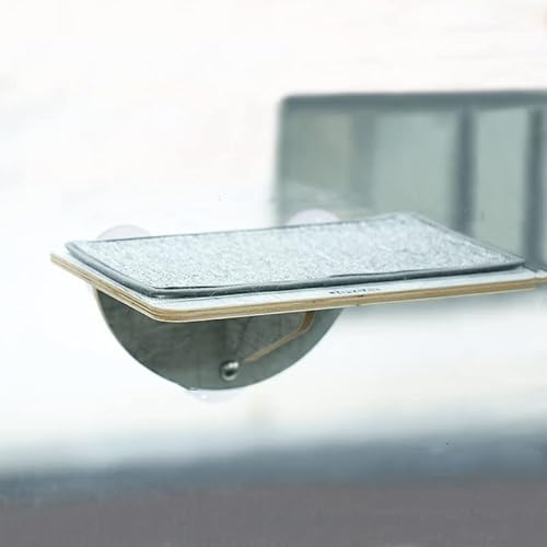 Uma ampla gama de paredes de ventosas de vidro para gatos, incluindo redes transparentes (Plataforma