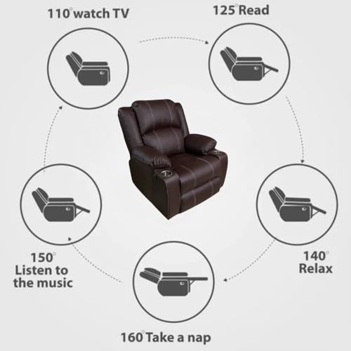 Image of Lofty Dreams Automatic Recliner Sofa 1 Seater - Luxurious Design, Plush Support, Durable Build, and 5-Year Warranty for Ultimate Comfort