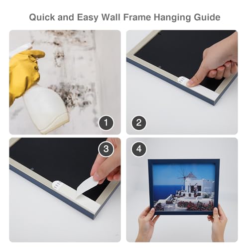 Image of Small Picture Hanging Strips Heavy Duty, Damage Free Hanging Strips, Hang Pictures On Wall Without Nails, Removable Sticky Picture Hangers for Walls Small-18 Pairs(36 Strips), White