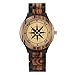 Produktbild HBODHBGS Dial Einzigartiger Kompass Holz Uhr-Mann-Retro-Uhr-Männer Uhr Einstellbarer Holz-Band-Handgelenk-Quarz-Uhr Herren-Uhren only watch