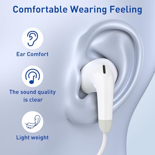 Image of USB C Headphones for iPhone 17 16 15 Pro Max, 2 Pack Wired Earbuds USB C Wired Headphones with Microphone & Remote, Noise Isolating Earphones for iPad Pro /iPad Air, Galaxy S25 S24 S23 Ultra