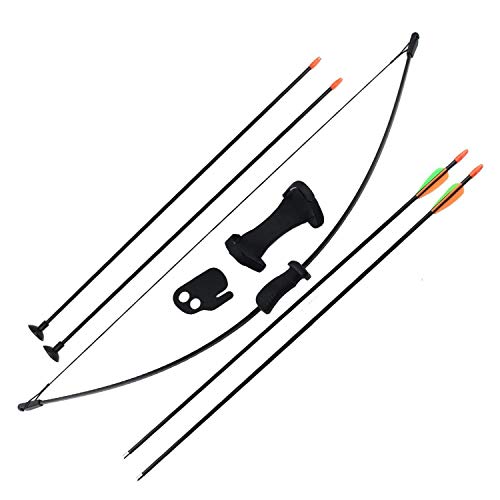 SinoArt Archery Bow and Arrow Set for Kids Children Youth Outdoor Sports Game Hunting Toy Gift Bow Kit Set with 4 Arrows 16 Lb (Black)