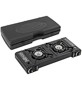 Double Burner Butane Stove, Butane Camping Stove Kit with Carrying Case, Portable Auto Ignition C...