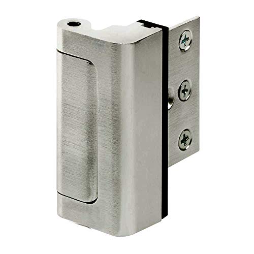 Oyov2L Door Reinforcement Lock Aluminium Alloy Home Door Reinforcement Lock Defend Security Stopper Hardware Home Tool Supplies Use Nickel Color One Size