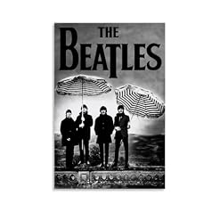 TNERPAR The Beatles Poster noir et blanc Peinture décorative sur toile Art mural pour salon, chambre à coucher, art mural, impression d’image moderne, décoration de salle familiale, 30 x 45 cm - Les Beatles, Paul McCartney, John Lennon, RIngo Starr, George Harrison