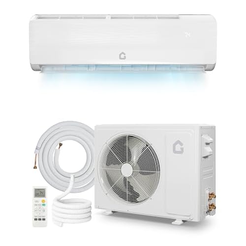 18000 BTU Mini Split Air Conditioner - 19 SEER2 Ductless Inverter AC with 208-230V, Cools Up to 1250 Sq. Ft, Built-in Heat Pump System, White White 208~230VV/18000BTU/19 SEER2