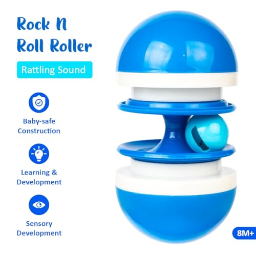 Image of Ratna's Rock N Roll Roller Rattle for New Born Babies Colourful Plastic Non Toxic Toys for 8+ Month Old Toddlers