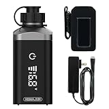 HEMAJUN ダイワ・シマノ製電動リール用バッテリー 3500mAh 14.8V DX35 静電式表示パネル BMS保護機能 搭載 PSE基準適合 充電器 保護ポーチ付 （dx35_slbk）