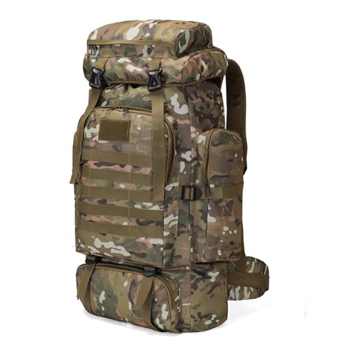 CINGHI LUSSO Mochila táctica de 80 L para hombre, mochila militar para exteriores, mochila grande, mochila Oxford del ejército, mochila para hombre, senderismo, pesca, viajes, camping, equipo de