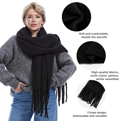 DiaryLook Karierter Warmer Deckenschal für den Winter, Lange Damen Schals, kariert, weich, Wolle, Tartan für Frauen