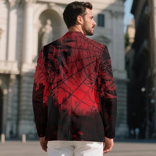 Slim Fit Business Suit Jacket for Men 1 Button Notched Lapel Lightweight Blazer Casual Sport Coat Office3