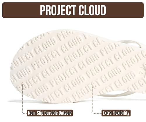 Image of Project Cloud Platform Sandals Women Memory Foam Flip Flops (ELEVATION) | Durable and Lightweight Non-Slip Sole Summer Thong Sandals - Platform Flip Flops for Women Everyday Comfort Daily.