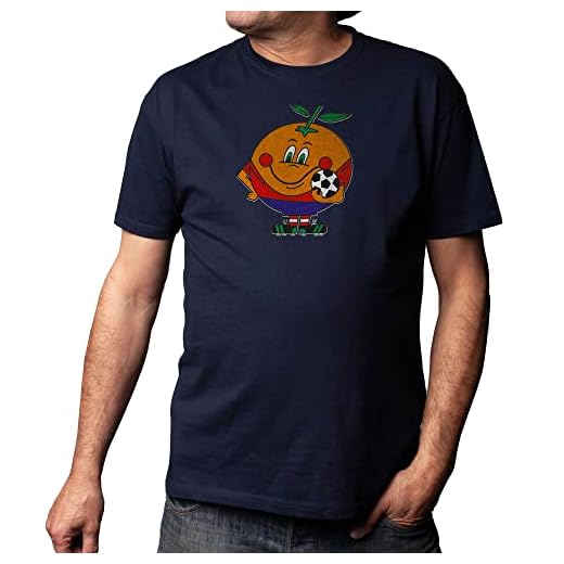 Desconocido Camiseta Naranjito Adulto/niño EGB ochenteras 80´s Retro (L, Marino)