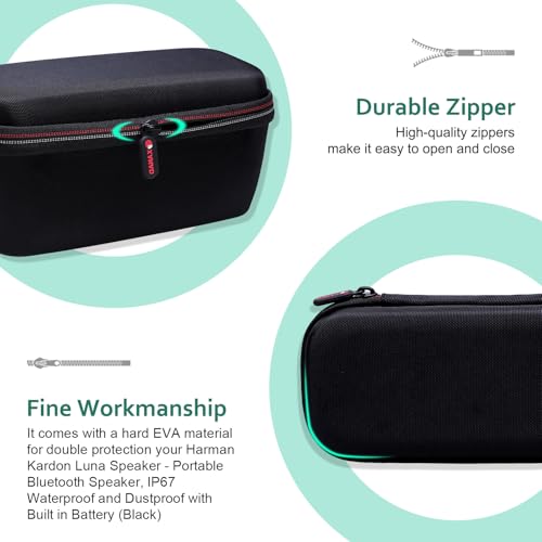 XANAD Hart Reise Tragen Tasche für Marshall Middleton/Emberton 3 /Emberton 2 Tragbarer Bluetooth Lautsprecher Box – Schwarz