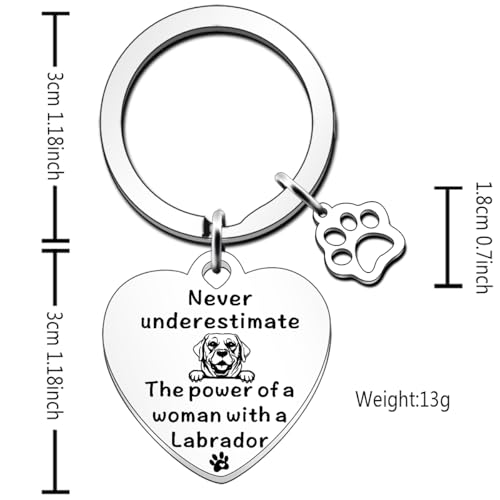JETTOP Labrador Gifts for Women Labrador Dog Pet Lover Gift Labrador Dog Mum Gifts Keyring Gifts for Birthday Christmas Mothers Day Labrador Mum