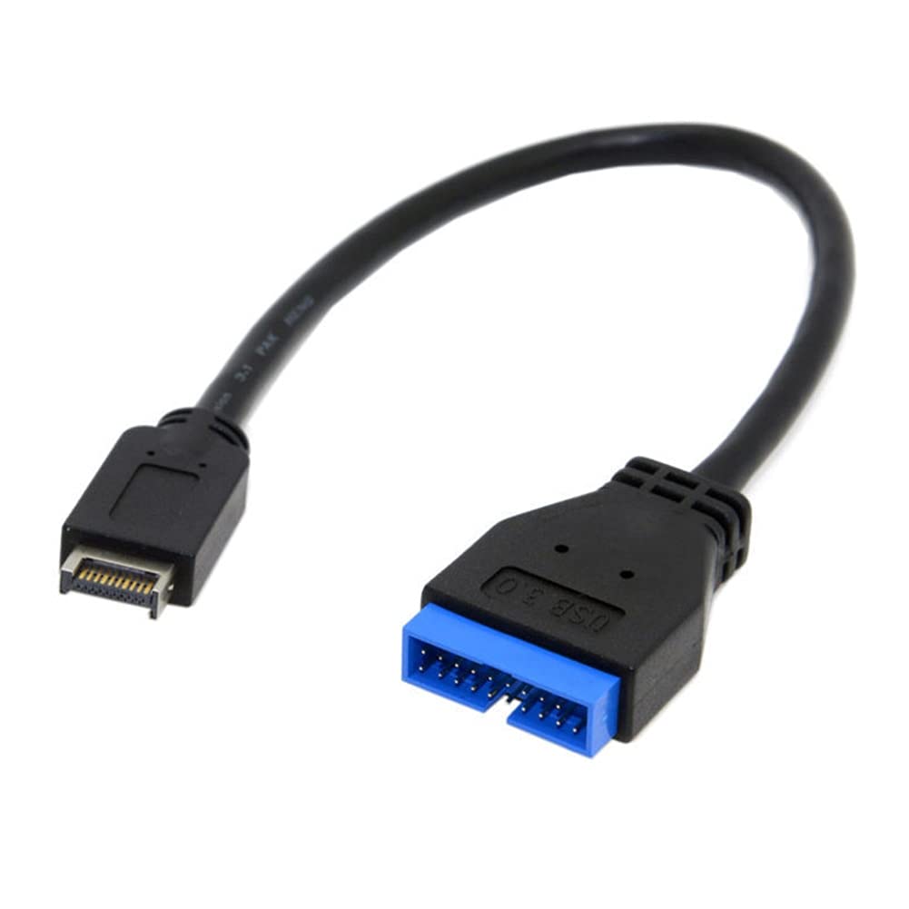 Connectors Type-E to 20 Pin Adapter Cable Long Connector USB 3.1 20cm Front Panel Transfer Extension Black Convert Motherboard - (Cable Length:)