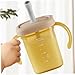 Beakers for Elderly 310ML Spill Proof Adult Sippy Cup with Straw Plastic Dysphagia Cups with Dual Handle and Lid for Kids Elderly Disabled Patient Maternity