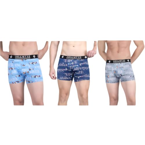 Image of Men's Nylon Stretch Printed Trunk | Ultra-Soft, Breathable Innerwear for Men | Stylish & Supportive Fit
