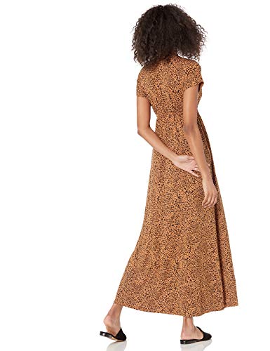 Image of Amazon Essentials Women's V Neck Short Sleeve Waisted Maxi Dress (Available in Plus Size)